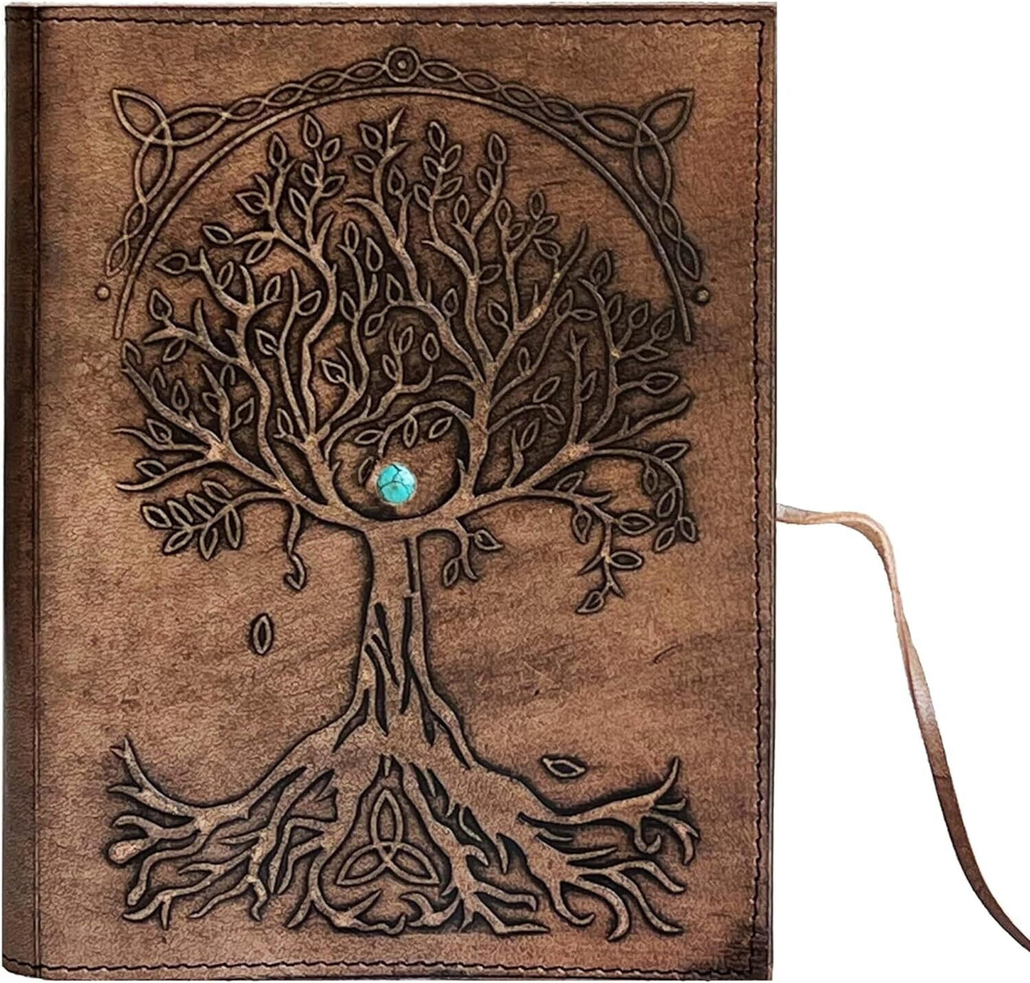 Large Leather Journal Handmade Tree of Life Leather Bound A5 Notebook Travel