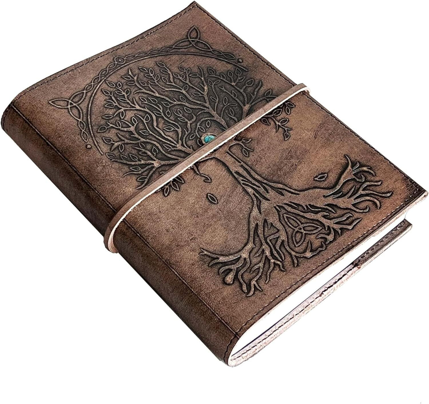 Large Leather Journal Handmade Tree of Life Leather Bound A5 Notebook Travel