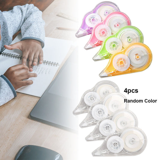 4pcs Correction Mouse Tape WHITE Roller Tipex School Office Home 5mm*30m