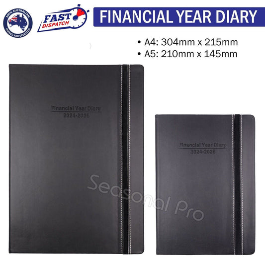 2024 2025 Financial Year Diary A5 Week To View Planner AU