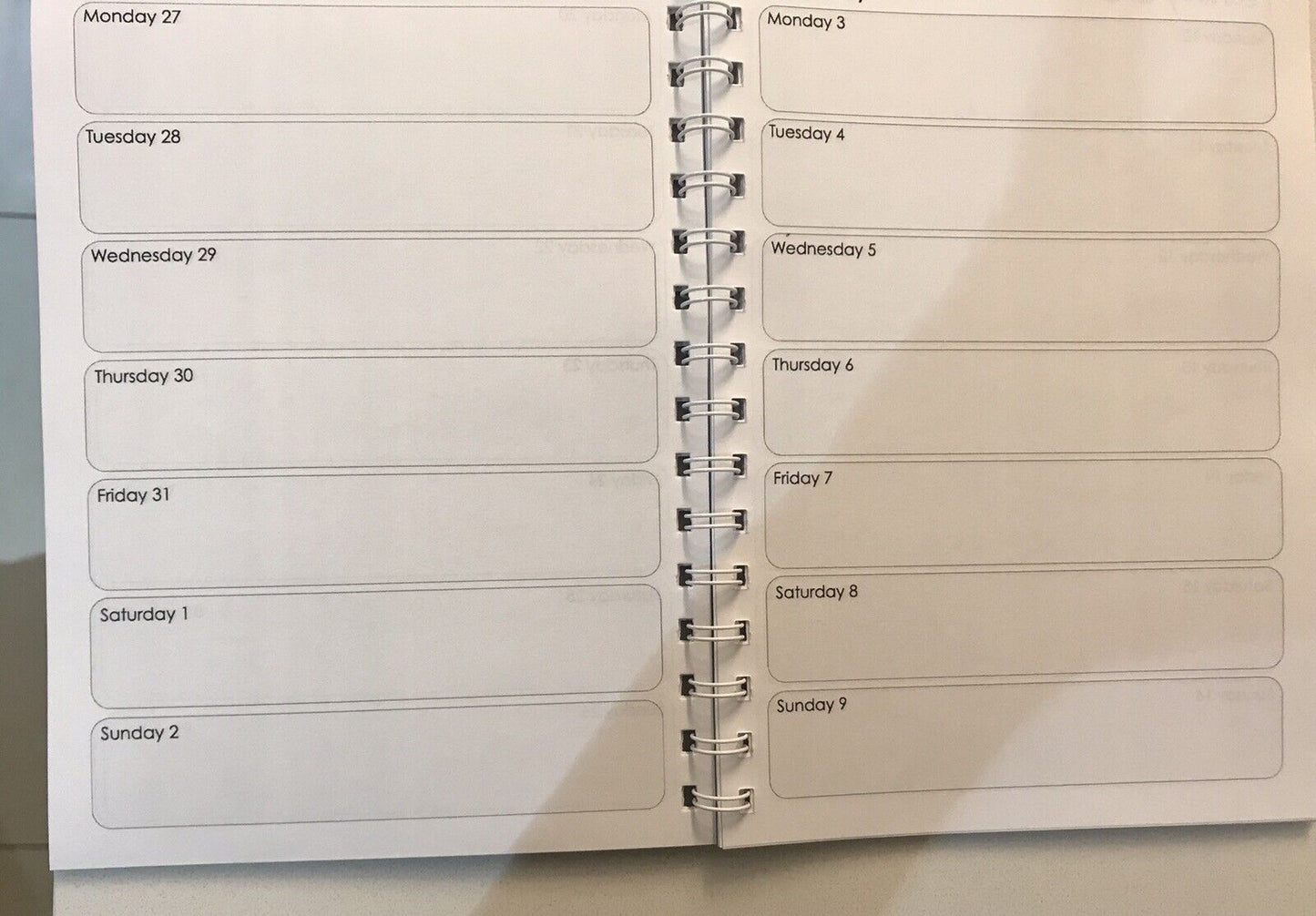 2024-2025 Financial year diary Blue Keep Calm And Act QUOTE A5 Week To Page