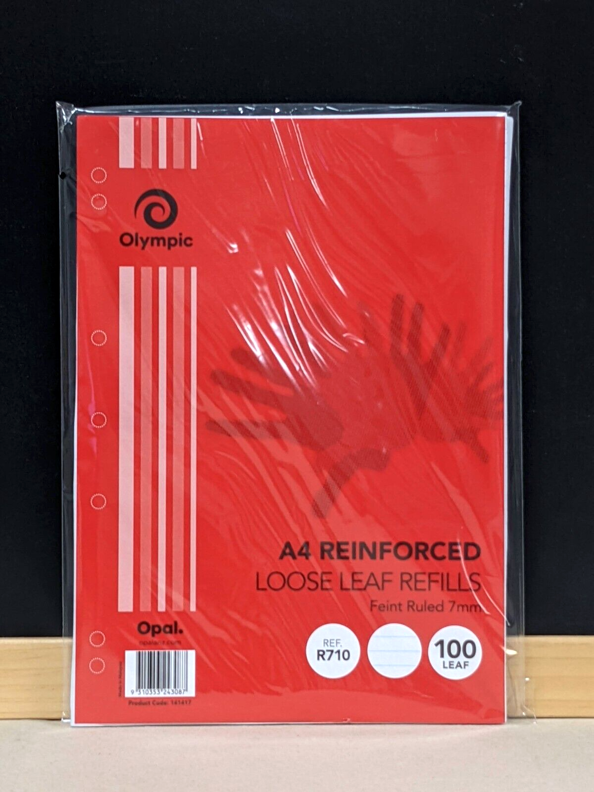 Olympic Loose Refill Reinforced 7mm Feint Ruled A4 100 Leaves 55gsm R710 141417