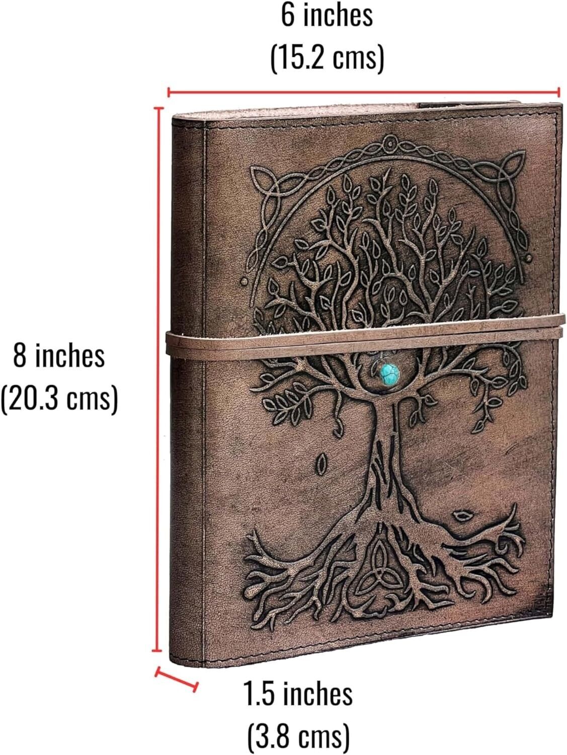 Large Leather Journal Handmade Tree of Life Leather Bound A5 Notebook Travel