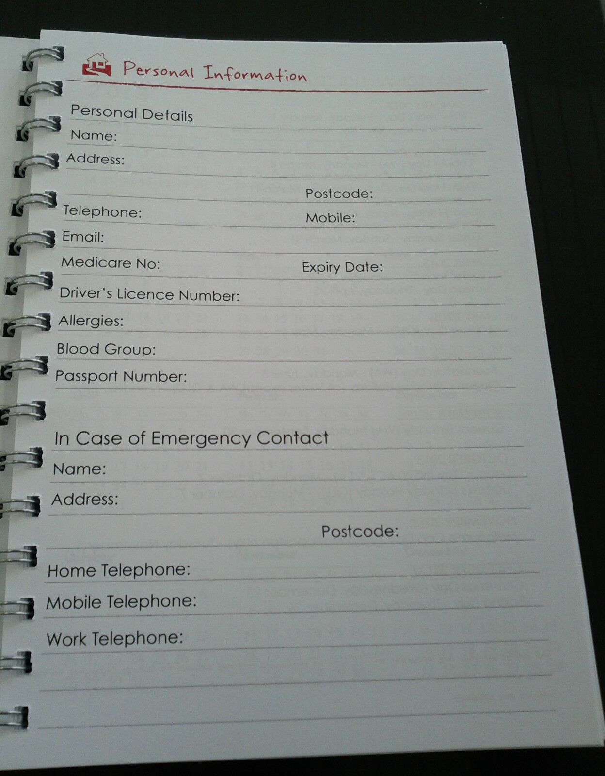 2024-2025 Financial year diary Blue Keep Calm And Act QUOTE A5 Week To Page