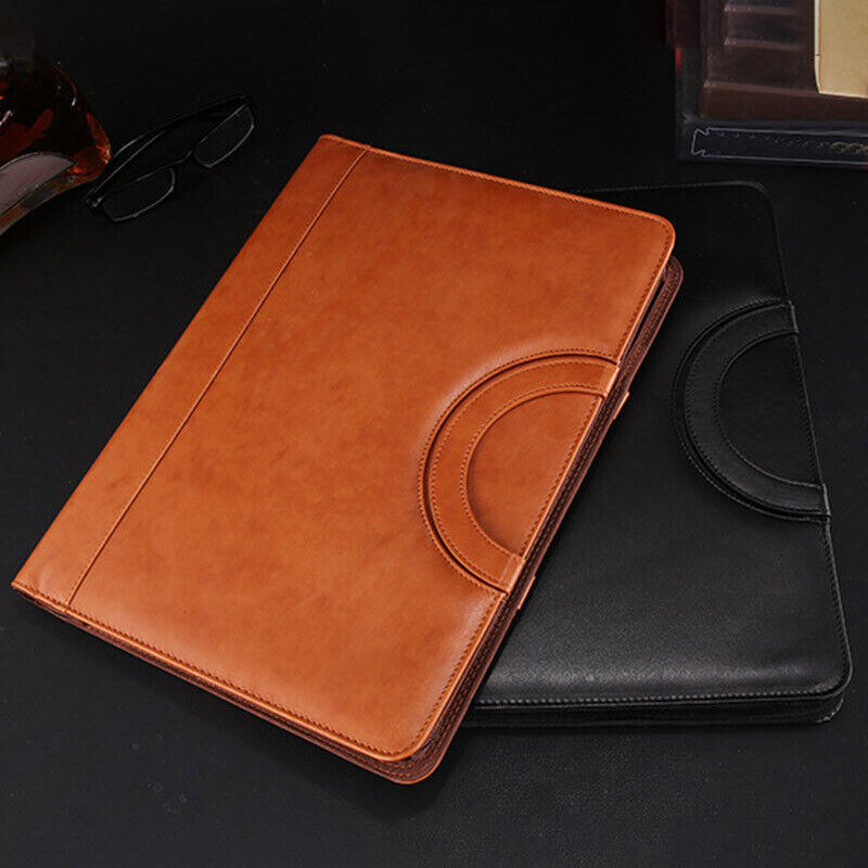 A4 Multifunctional Folder PU Leather Zipper Bag