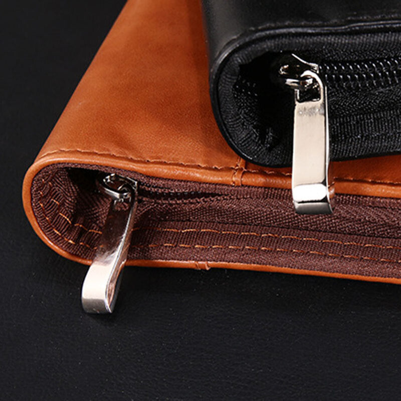A4 Multifunctional Folder PU Leather Zipper Bag