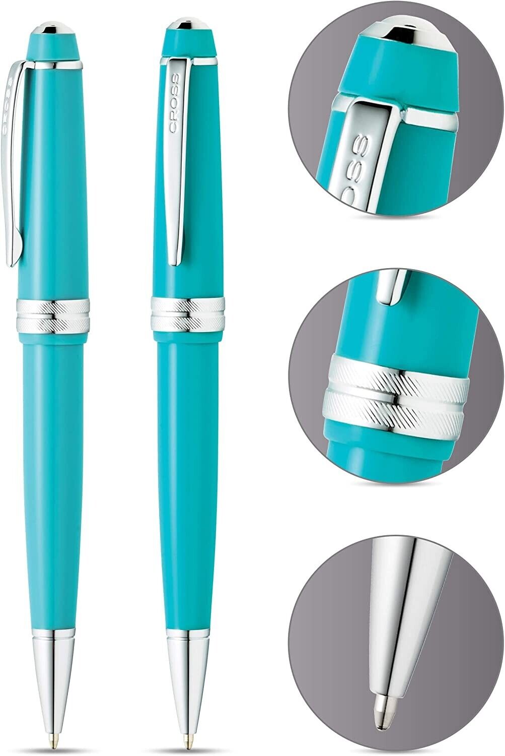 CROSS Ballpoint Pen Bailey Light Gift Box Teal Silver Exquisite Writing Tools