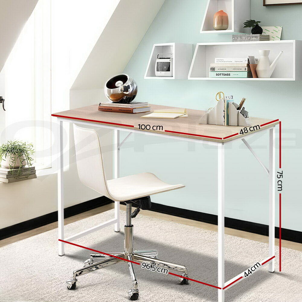 Artiss Sund Computer Desk Home Office Study Table Oak 100CM