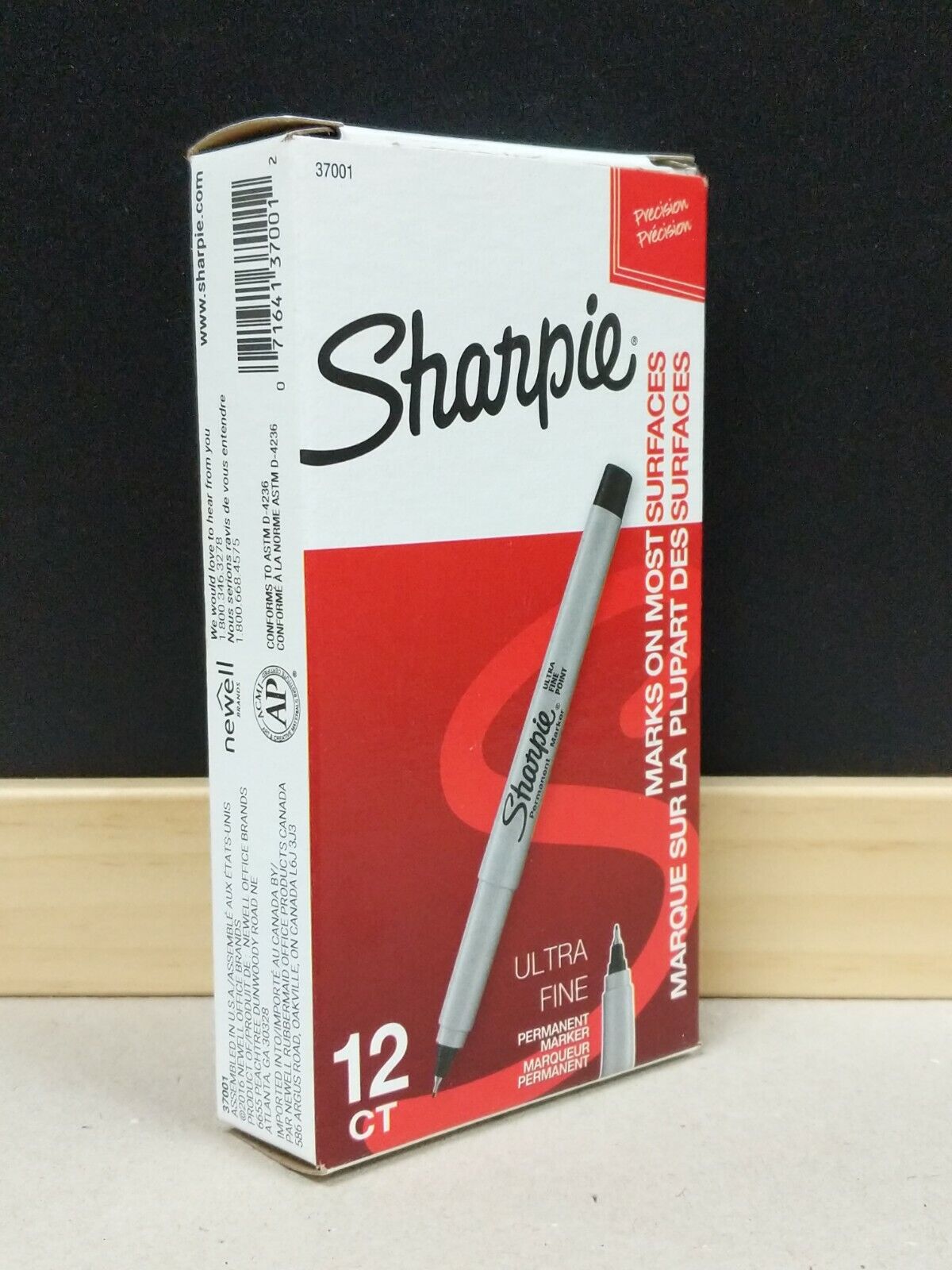 4 x Sharpie Permanent Marker Ultra Fine Point 0.3mm Ultra Fine Black 37121
