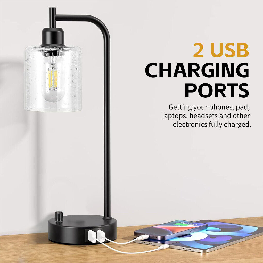 Clora Lamp Table Desk Light with USB Charging Ports