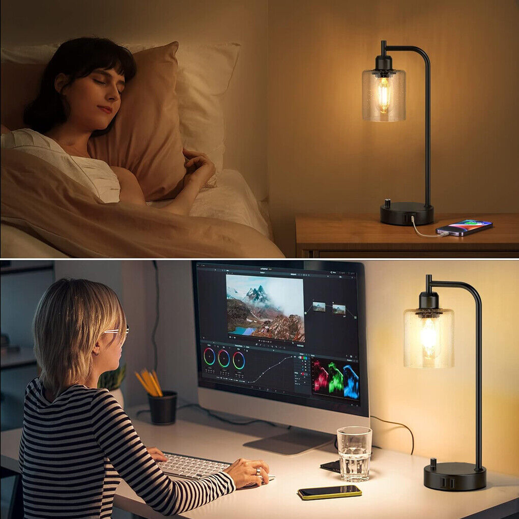 Clora Lamp Table Desk Light with USB Charging Ports