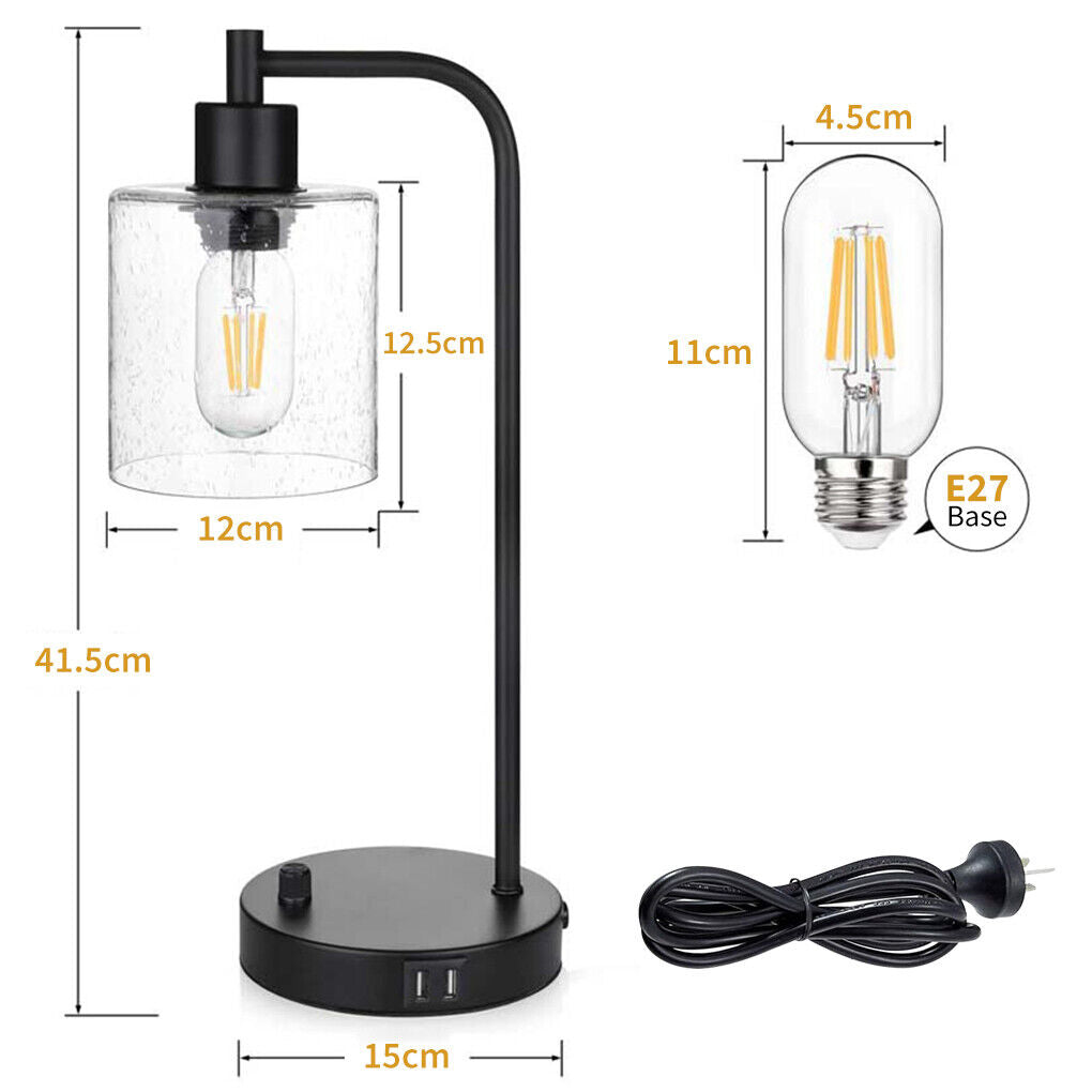 Clora Lamp Table Desk Light with USB Charging Ports
