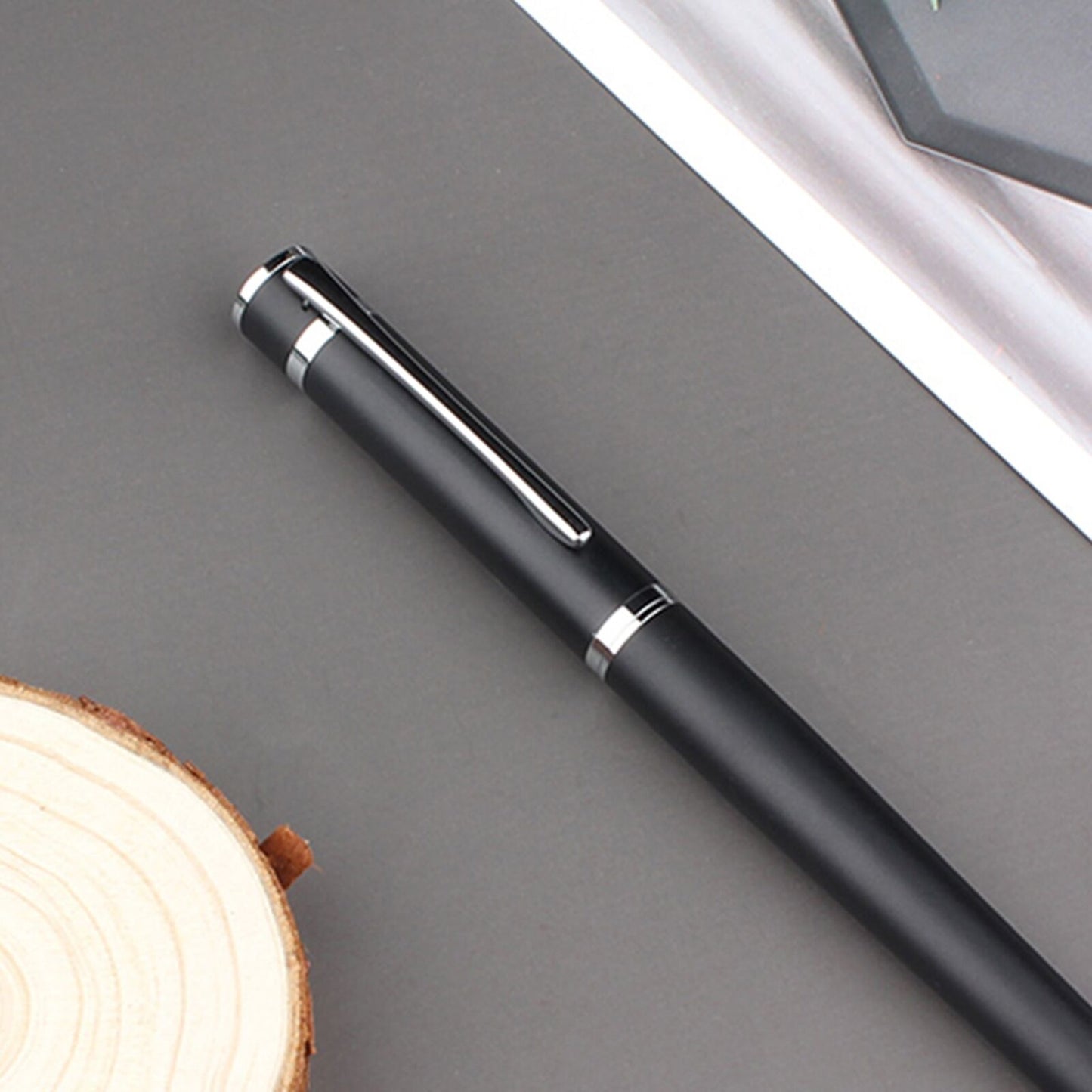 Metal Fountain Pen Fine Nib 0.5 mm Iridium Tip Notebook Gift Set Free Engraving