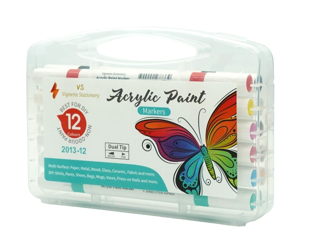 Acrylic Paint Drawing Pens Brush Fine Dual Nib Markers