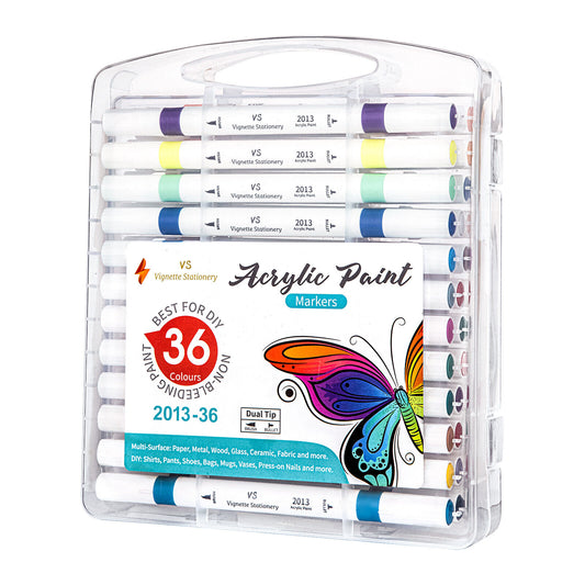 Acrylic Paint Drawing Pens Brush Fine Dual Nib Markers