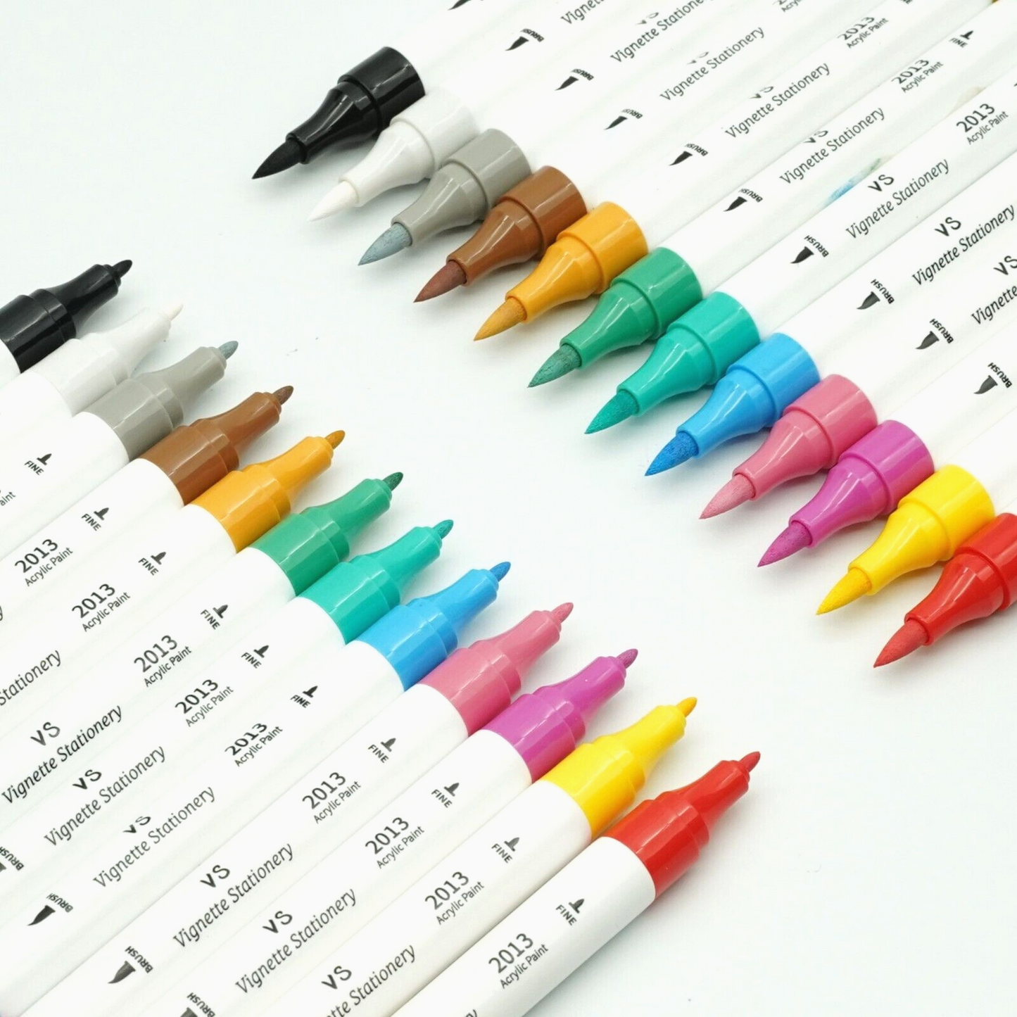 Acrylic Paint Drawing Pens Brush Fine Dual Nib Markers