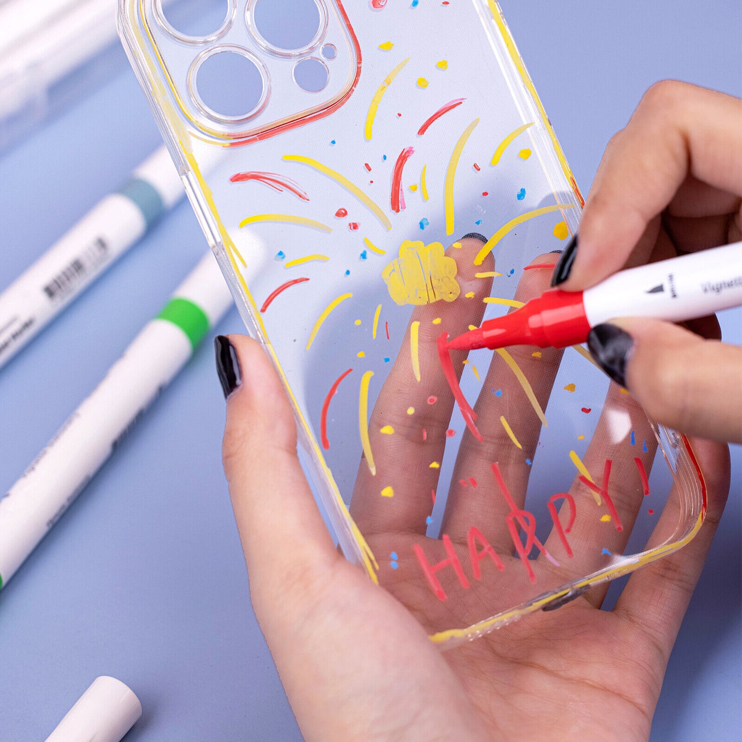 Acrylic Paint Drawing Pens Brush Fine Dual Nib Markers