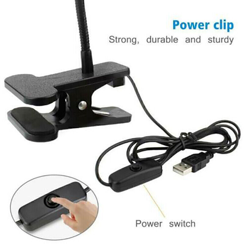 LED Clip-on Lights 360° Flexible Gooseneck Desk Lamp