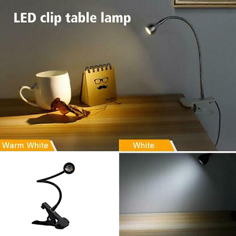 LED Clip-on Lights 360° Flexible Gooseneck Desk Lamp