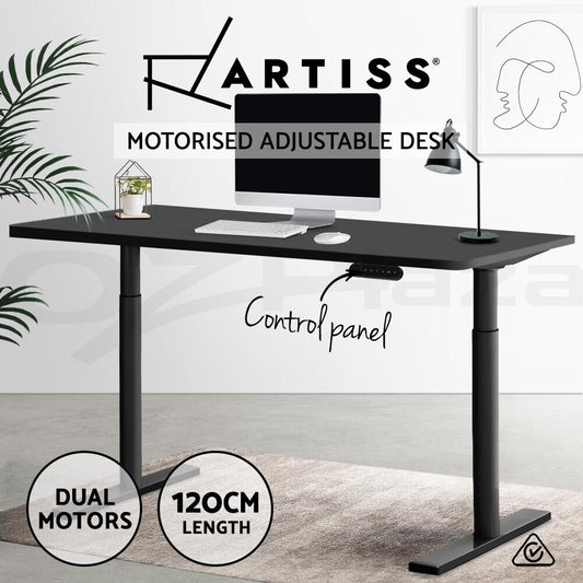 Artiss Electric Sit Stand Desk Black 120cm