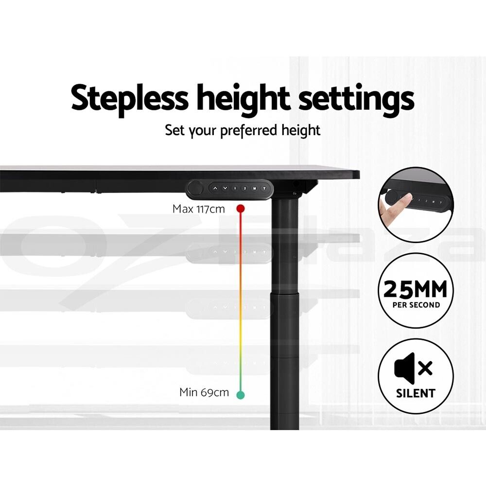 Artiss Electric Sit Stand Desk Black 120cm