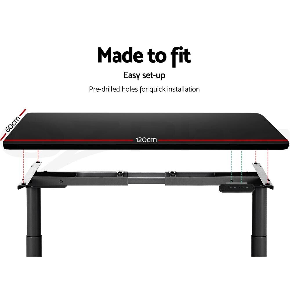 Artiss Electric Sit Stand Desk Black 120cm