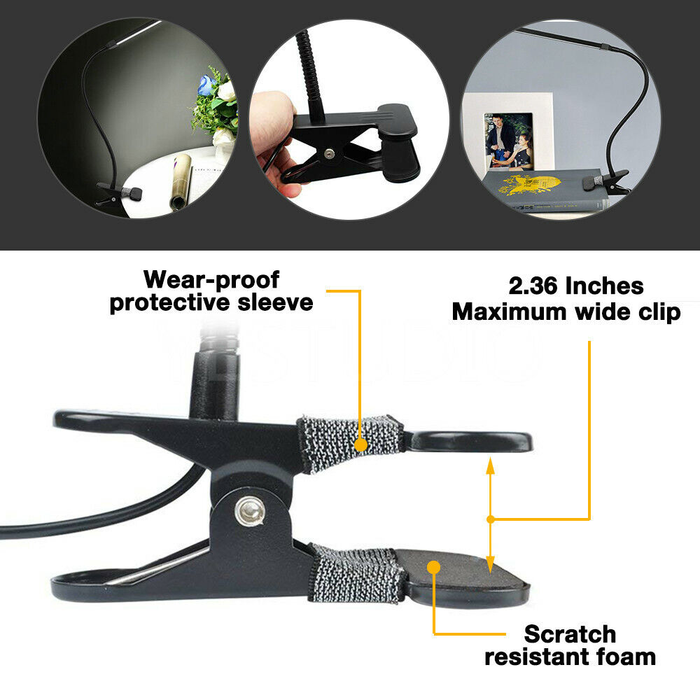Modern Clip On LED Desk Lamp