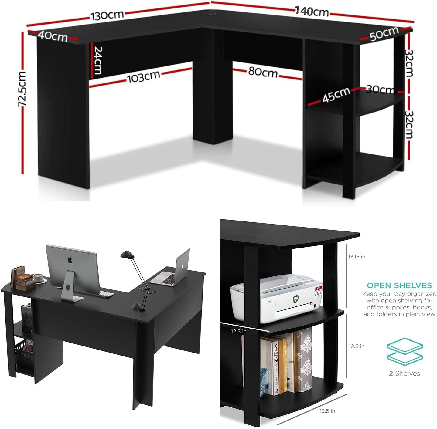 Corner Computer Desk 140cm - Transform Your Workspace