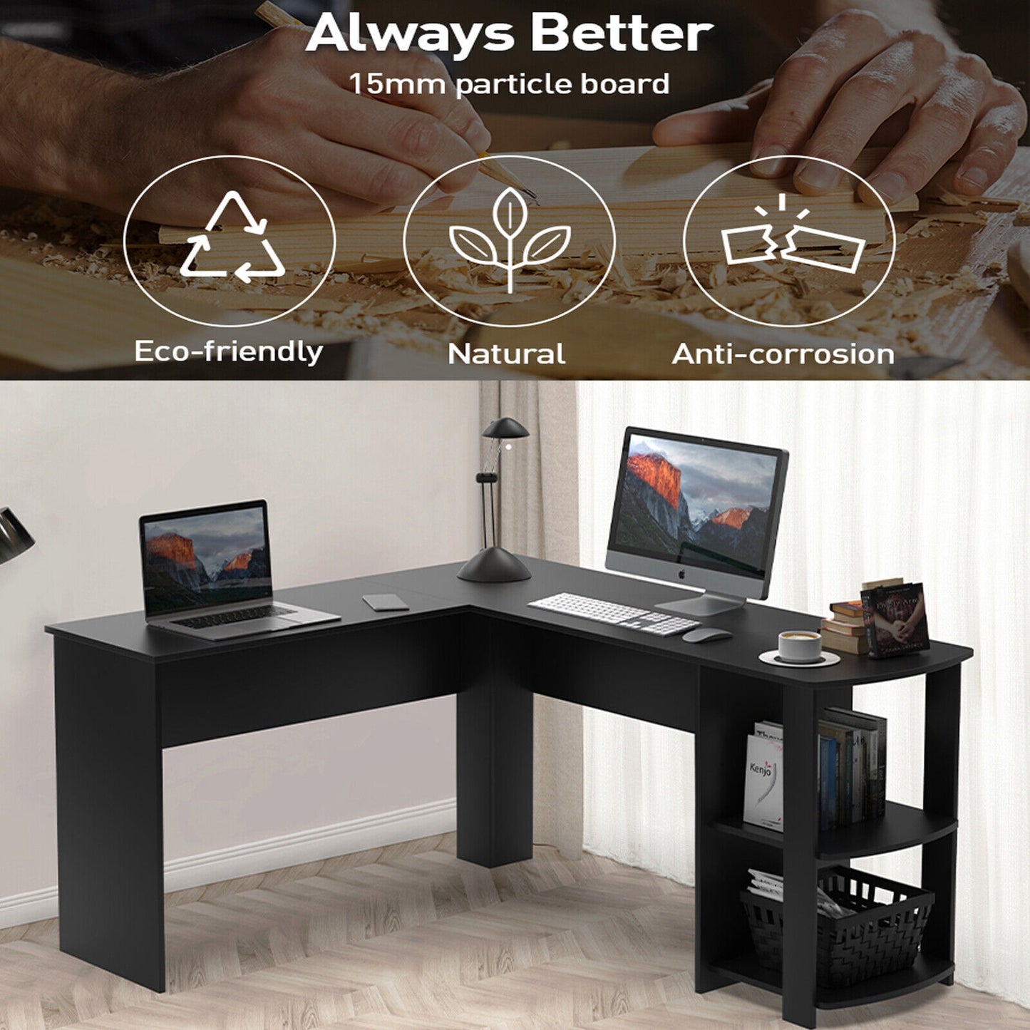 Corner Computer Desk 140cm - Transform Your Workspace
