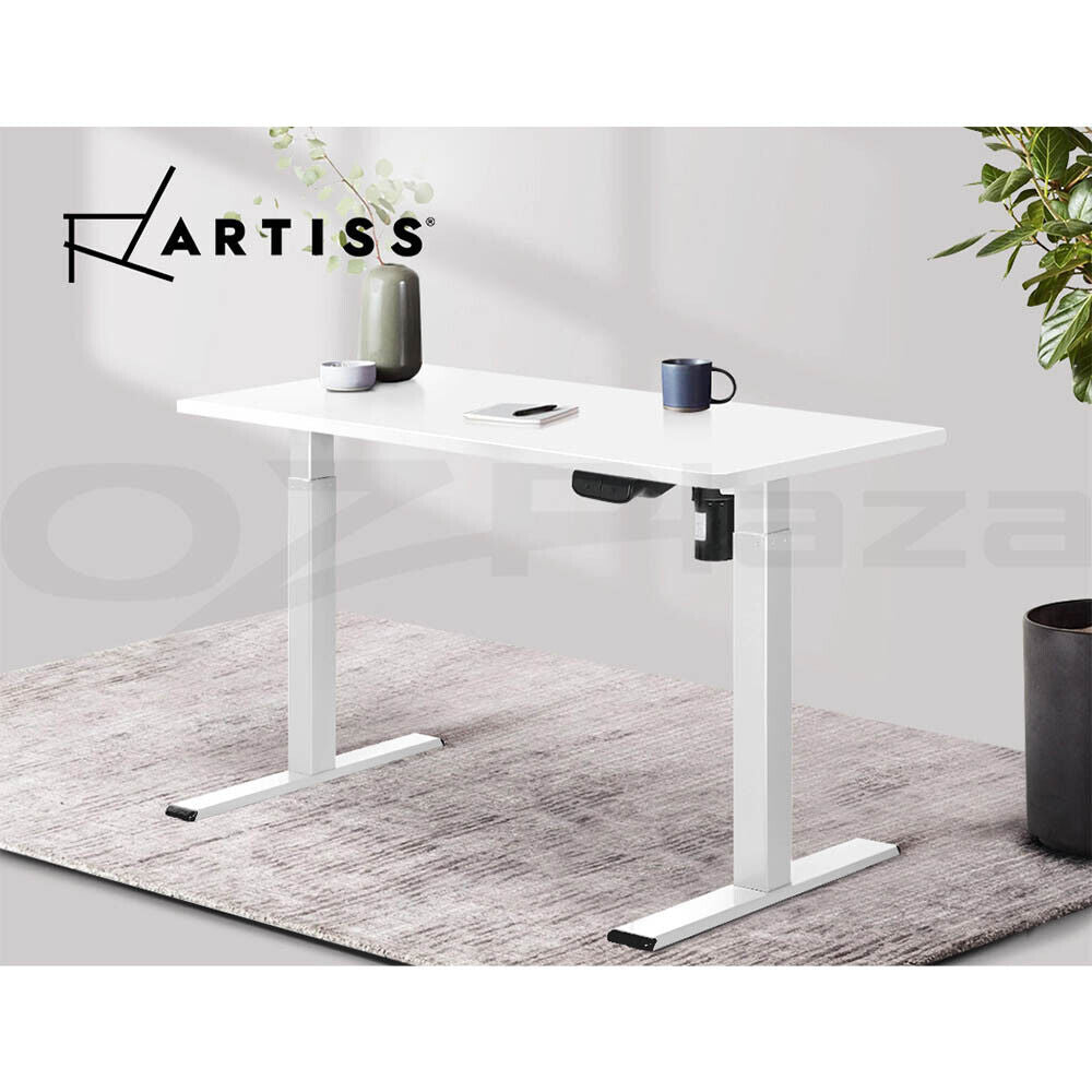 Artiss Standing Desk Motorised Adjustable Sit Stand Desk White 140CM