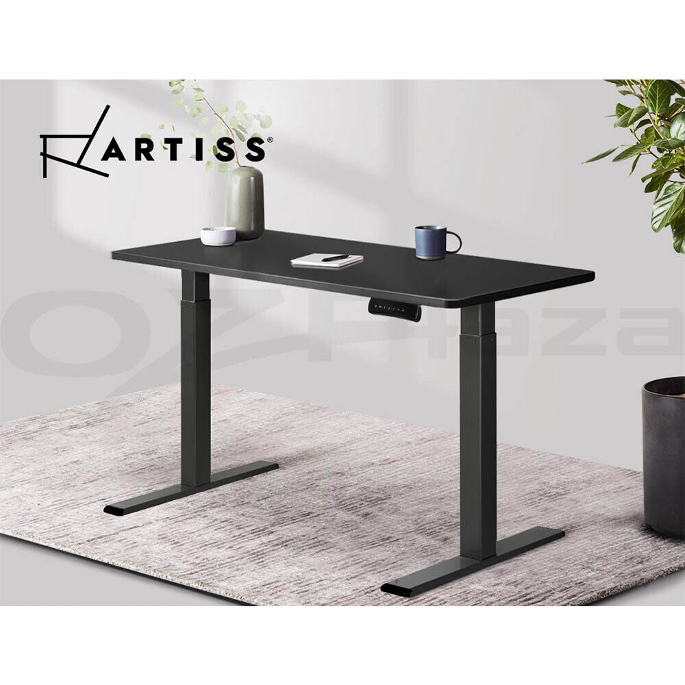 Artiss Standing Desk Motorised Sit Stand Desks Dual Motor Black 140CM