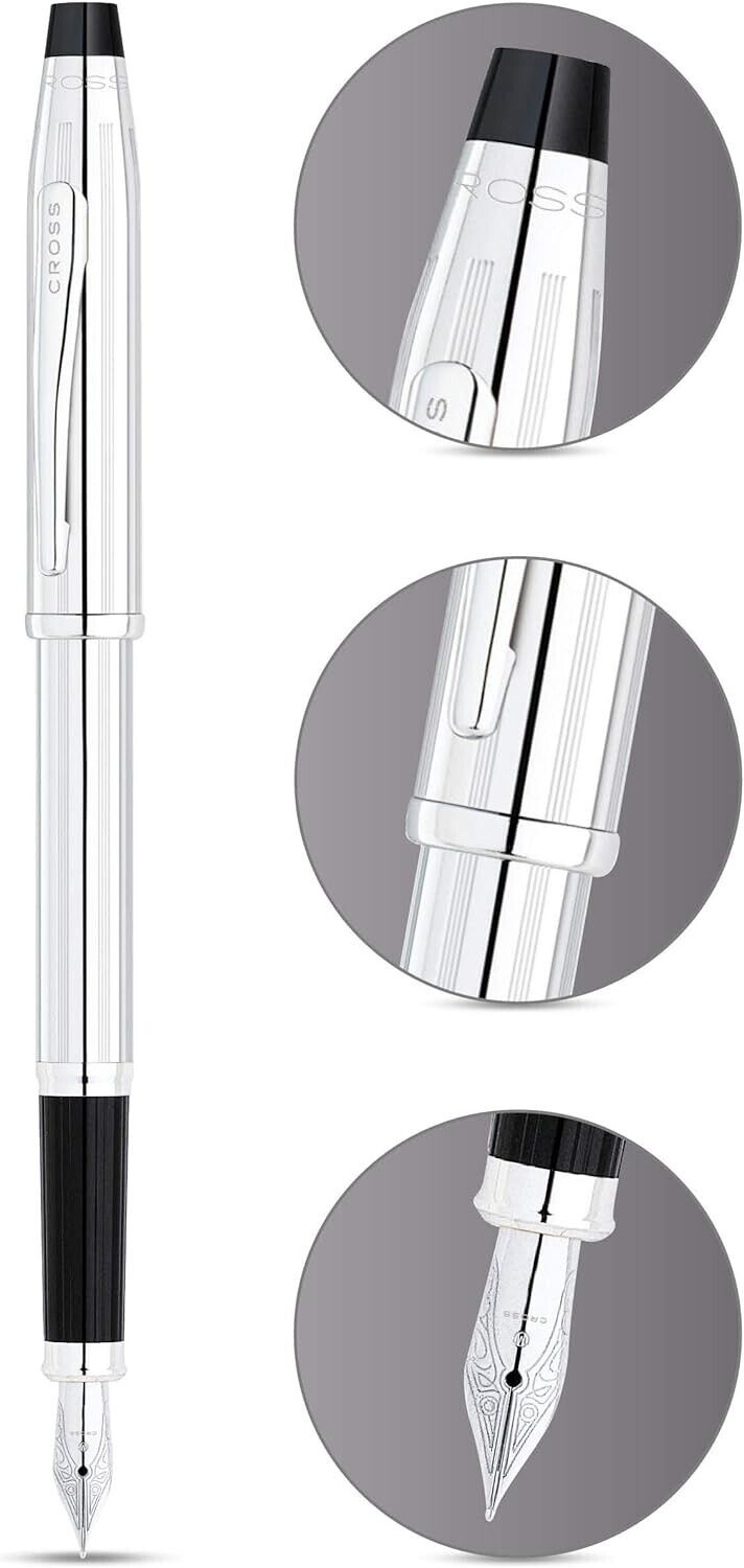 Cross Century II Lustrous Chrome Luxury Fountain Pen