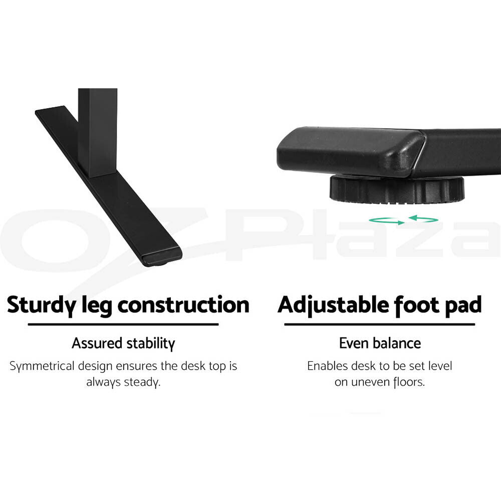 Artiss Standing Desk Motorised Sit Stand Desks Dual Motor Black 140CM