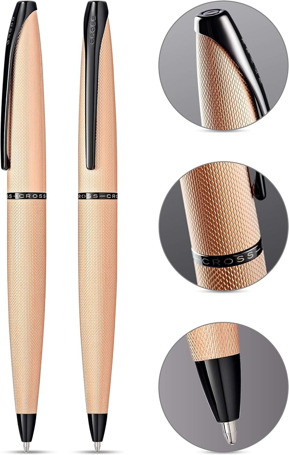 Cross ATX Rose Gold Ballpoint Pen – Personalized Elegance at Your Fingertips