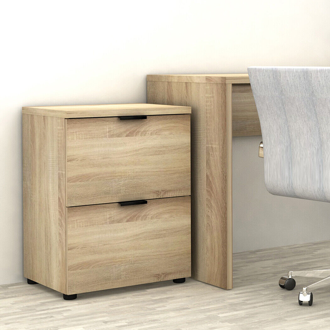 Rico 2 Drawer Filing Cabinet - Light Sonoma Oak