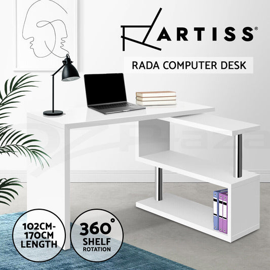 Artiss Rada Computer Desk with Swivelling Shelf