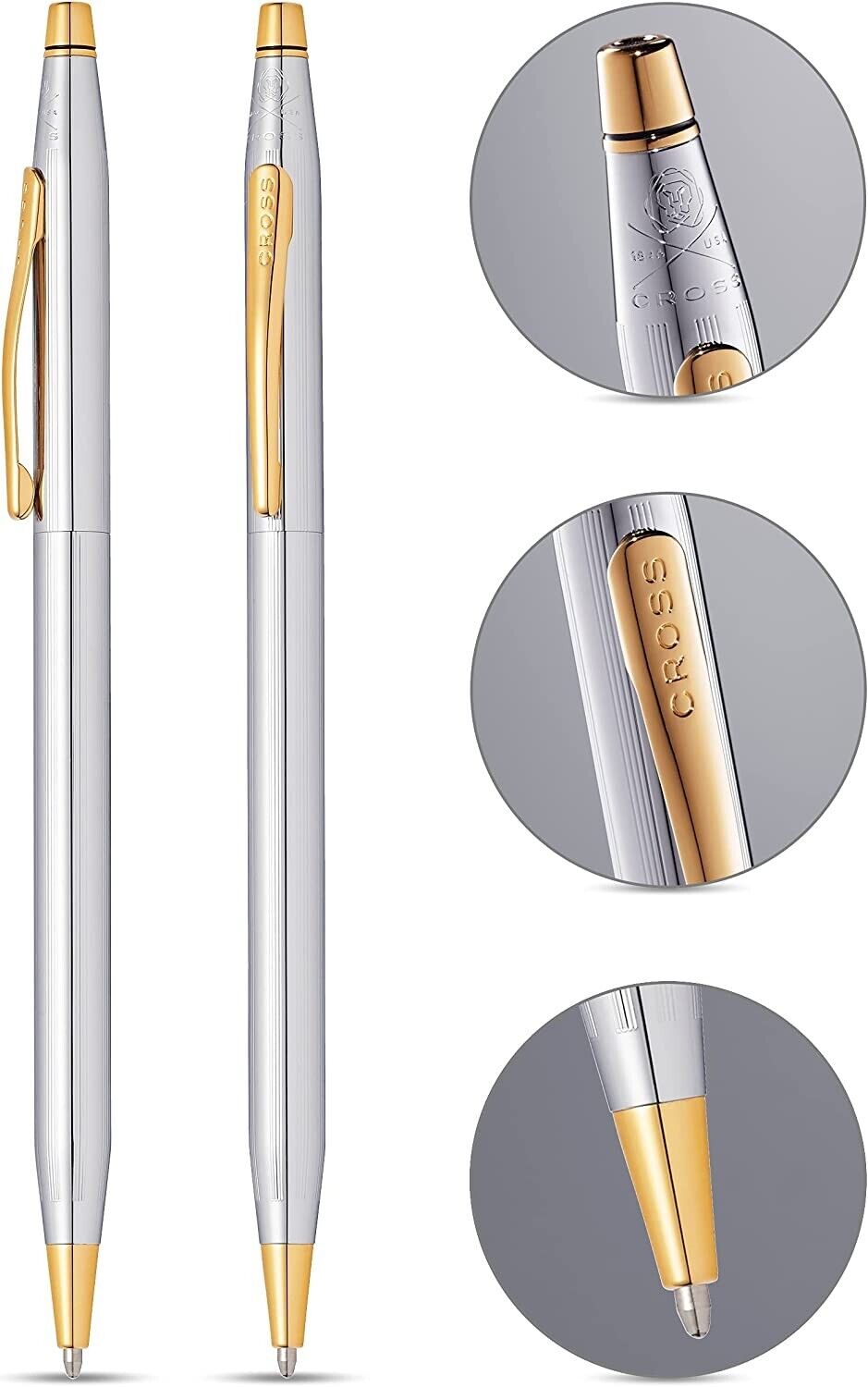 Cross 23KT Gold Plated Ballpoint Pen: Classic Century Medalist