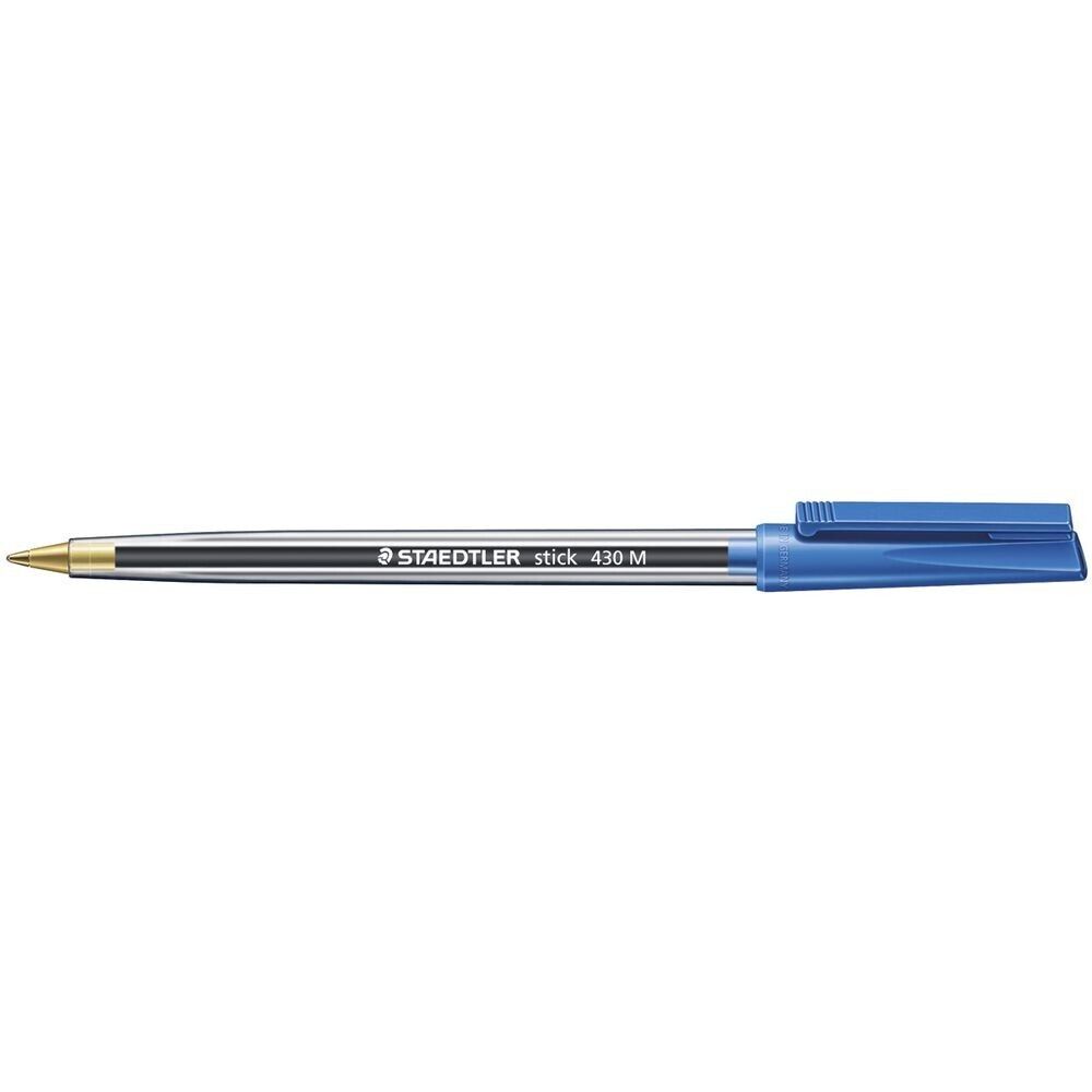 Staedtler Stick 430 Medium Ballpoint Pen BLUE - 5 Pack