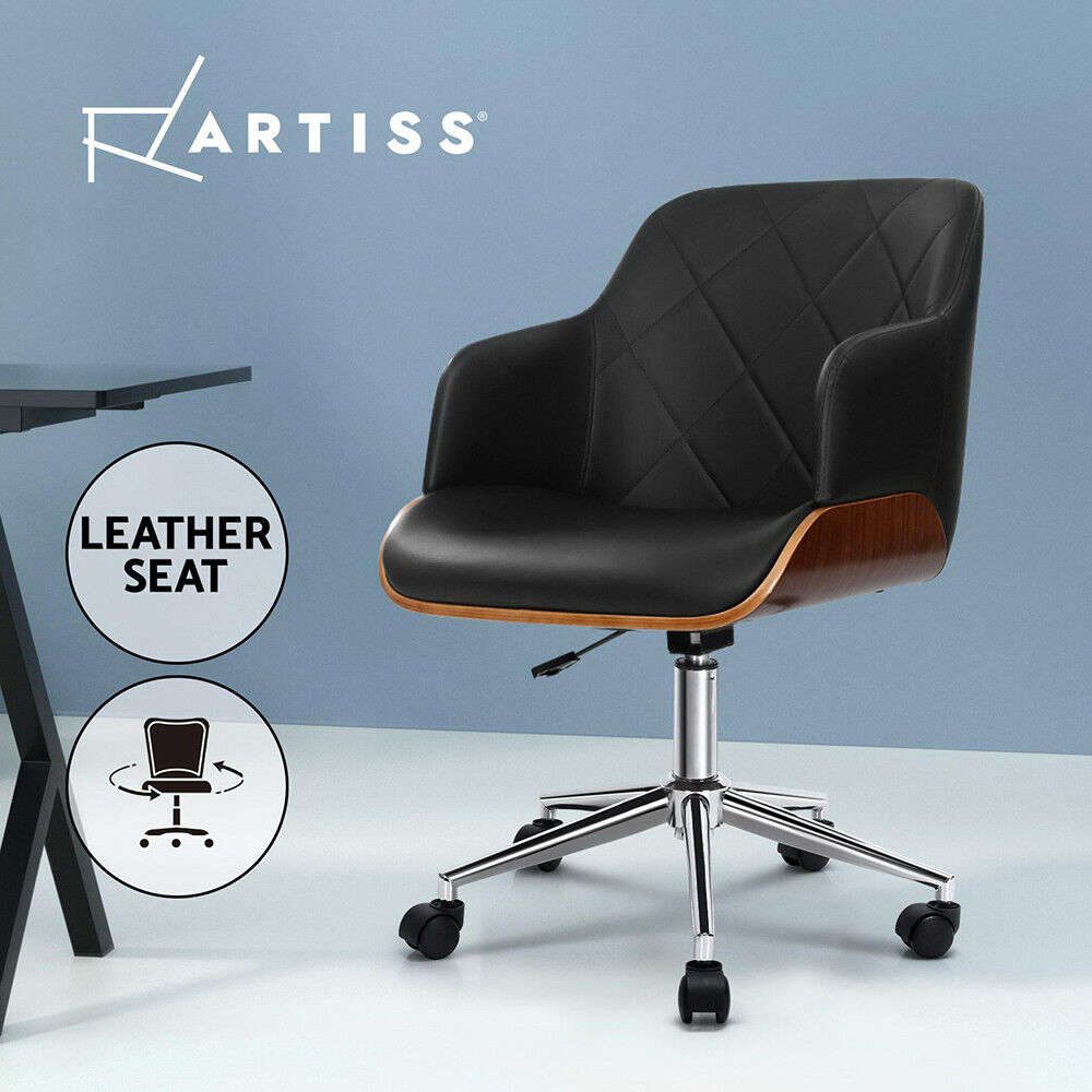 Artiss Wooden Office Chair Black- Elevate Your Workspace