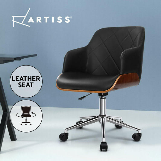 Artiss Wooden Office Chair Black- Elevate Your Workspace