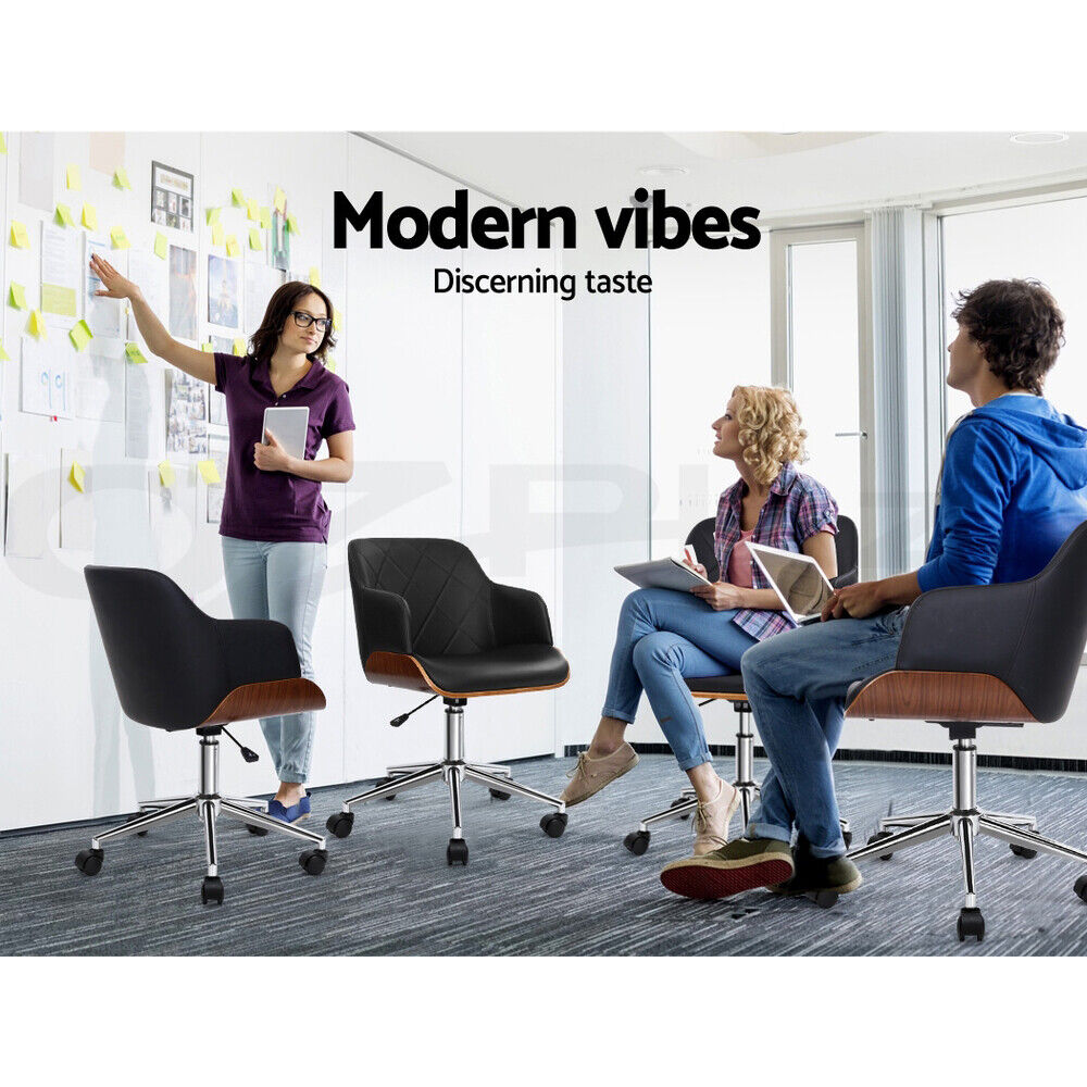 Artiss Wooden Office Chair Black- Elevate Your Workspace
