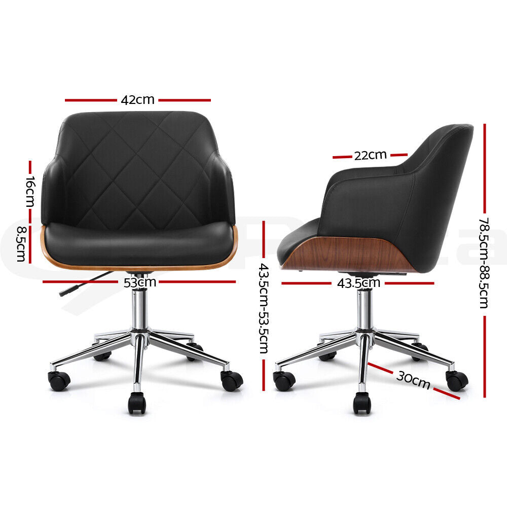 Artiss Wooden Office Chair Black- Elevate Your Workspace
