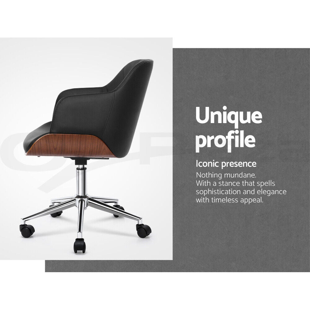 Artiss Wooden Office Chair Black- Elevate Your Workspace