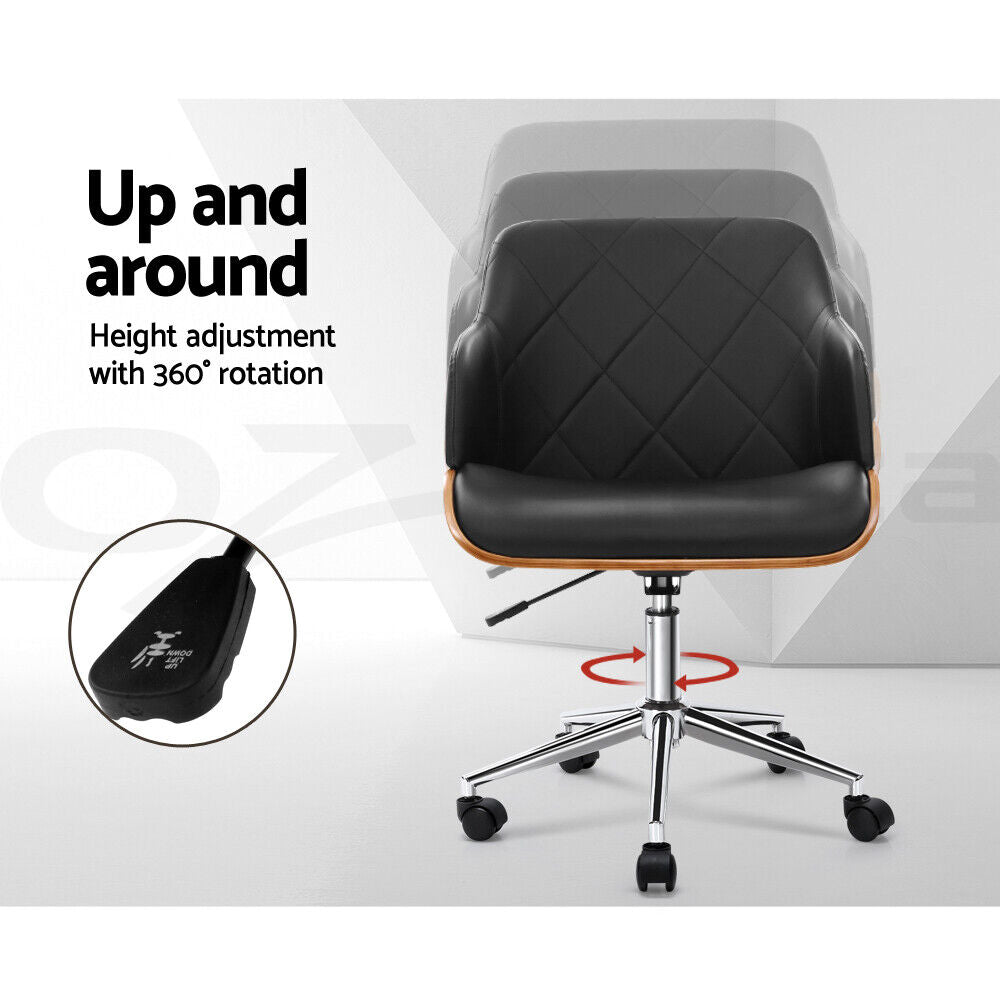 Artiss Wooden Office Chair Black- Elevate Your Workspace