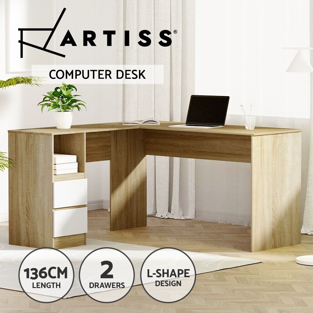 Artiss Computer Desk L-Shape Home Office Study Table