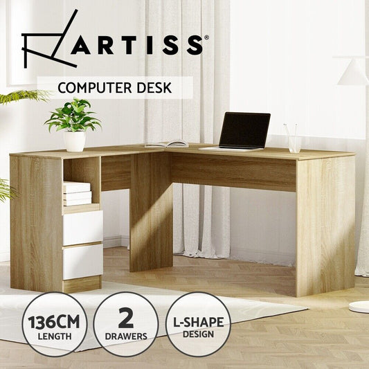 Artiss Computer Desk L-Shape Home Office Study Table
