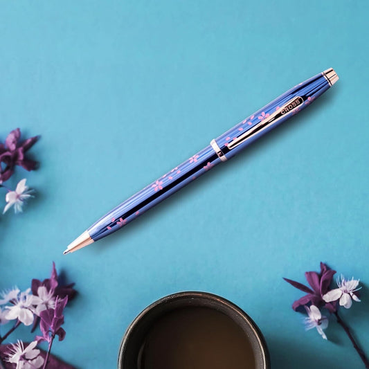 CROSS Century II Ballpoint Pen Cherry Blossom Blue Rose Gold Special Edition