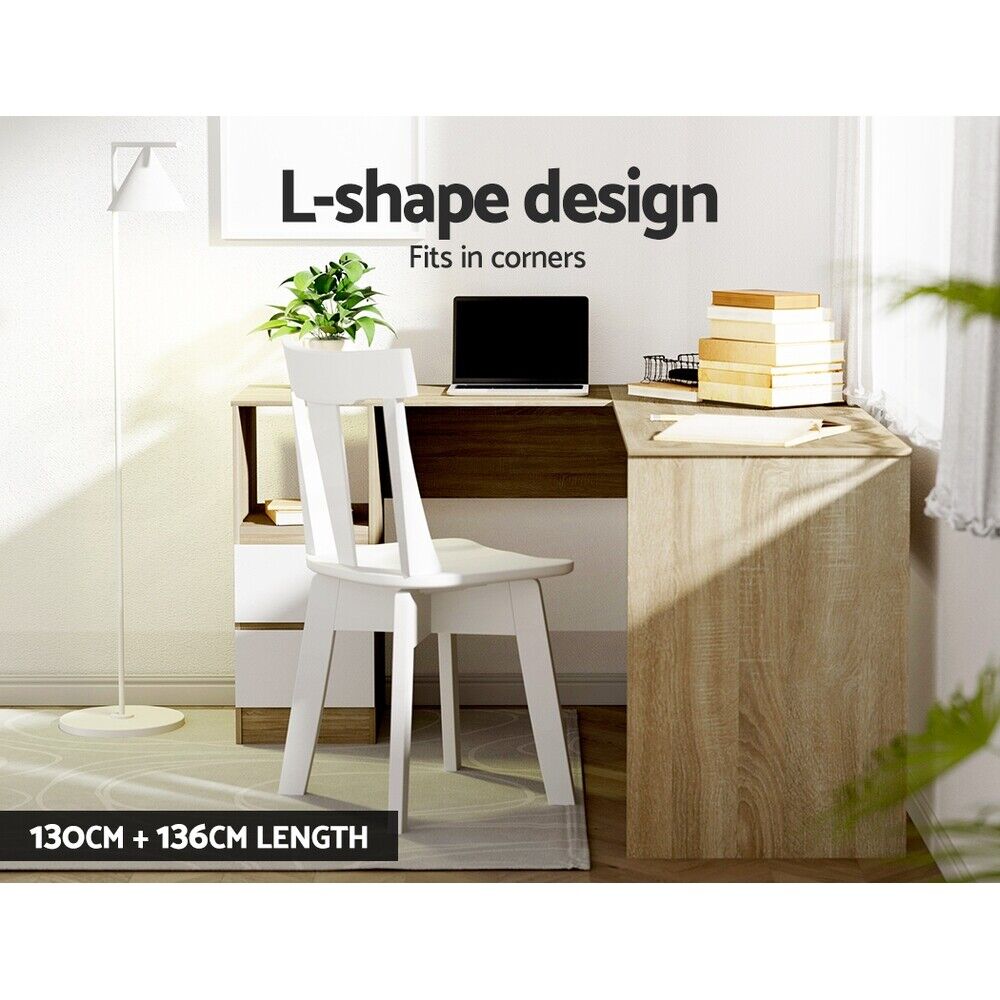 Artiss Computer Desk L-Shape Home Office Study Table