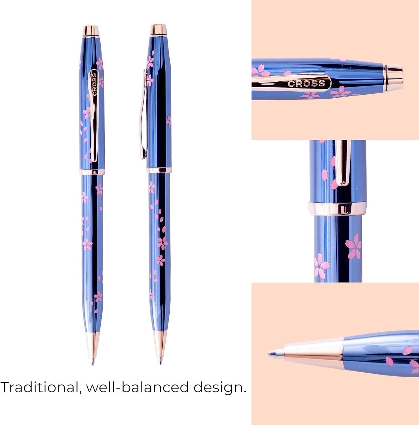 CROSS Century II Ballpoint Pen Cherry Blossom Blue Rose Gold Special Edition