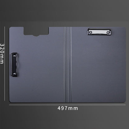 Portable A4 File Folder Clipboard Writing Pad Memo Clip Board Double Clips